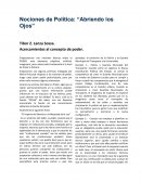 Nociones de Política: “Abriendo los Ojos”