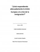¿Está respondiendo adecuadamente la Unión Europea a la crisis de la inmigración?”