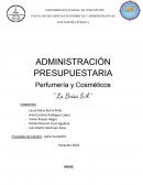 Administración presupuestaria Perfumería y cosméticos ``La Brisa S.A``
