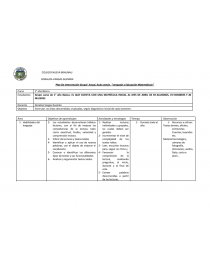 Plan De Intervención Grupal Anual, Aula común. “Lenguaje y Educación Matemáticas”. Página 1
