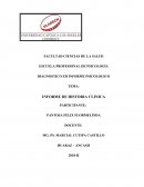 INFORME DE HISTORIA CLINICA