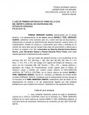 JURISDICCION VOLUNTARIA. DECLARACION JUDICIAL DE TUTELA ESCRITO INICIAL