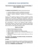 POLITICAS DE CALIDAD, SEGURIDAD, SALUD OCUPACIONAL Y MEDIO AMBIENTE (HSEQ)