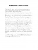 Ensayo del artículo "Vivir con él"