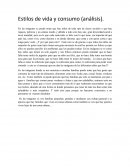 Estilos de vida y consumo (análisis)