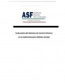 Evaluación del Sistema de Control Interno en la Administración Pública Estatal