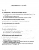Cuestionario de ecologia