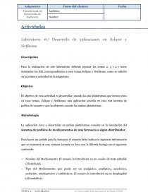 Laboratorio #1: Desarrollo de aplicaciones en Eclipse y NetBeans. Página 1