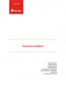 Propuesta de Mejora. Administración de Empresas