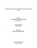 VALORES ÉTICOS UN DEBER Y UN DERECHO EN NUESTRO PROYECTO DE VIDA