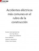Accidentes eléctricos más comunes en el rubro de la construcción