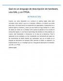 Qué es un lenguaje de descripción de hardware, una GAL y un FPGA