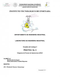 PRACTICA No. 5 “Diagrama de Proceso de Operaciones (DPO)”. Página 1