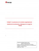 Análisis de la motivación y liderazgo en tu lugar de trabajo