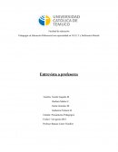 Entrevista a profesores