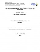 LA CONSTITUCIONALIDAD DEL NUEVO CODIGO DE POLICIA LEY 1801 DE 2016
