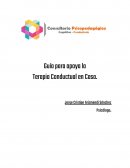 Guía para apoya la Terapia Conductual en Casa