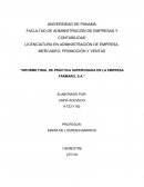 Informe final de práctica supervisada en la empresa Farmaro, S.A