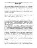 Resumen razonado sobre la lectura del siguiente artículo: “No es una crisis es que ya no te quiero” de Eduardo Romanos