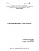 PORTAFOLIO DE SABERES ACUMULADOS 2018