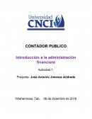 CONTADOR PUBLICO Introducción a la administración financiera
