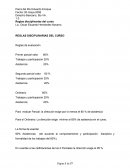 REGLAS DISCIPLINARIAS DEL CURSO