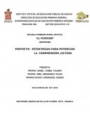 ESTRATEGIAS PARA POTENCIAR LA COMPRENSIÓN LECTORA