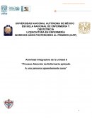 Proceso Atención de Enfermería aplicado a una persona aparentemente sana