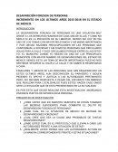 DESAPARICIÓN FORZADA DE PERSONAS: INCREMENTO EN LOS ÚLTIMOS AÑOS 2015-2018 EN EL ESTADO DE MÉXICO