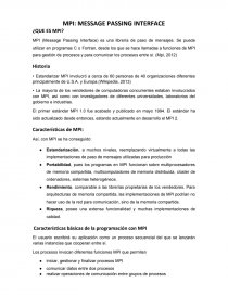 MPI: MESSAGE PASSING INTERFACE. Página 1
