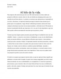 Al hilo de la vida. Página 1