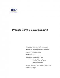 Proceso contable, ejercicio nº 2. Página 1