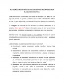 Actividades auténticas de evaluación para incorporar a la planeación didáctica