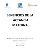 BENEFICIOS DE LA LACTANCIA MATERNA