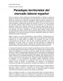 Paradojas territoriales del mercado laboral español