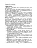DISTRIBUCIÓN Y TRANSPORTE. ANÁLISIS DE CASO