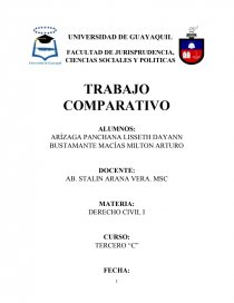 TRABAJO COMPARATIVO DE PAISES VECINOS CON EL ECUADOR CON RESPECTO AL DIVORCIO. Página 1