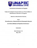“Diversificación y Determinantes del Desempeño Bancario de la Banca Múltiple de República Dominicana”