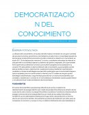DEMOCRATIZACIÓN DEL CONOCIMIENTO