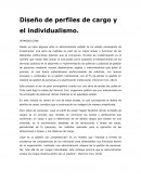 Diseño de perfiles de cargo y el individualismo