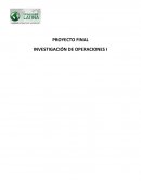 Proyecto de Investigacion de Operaciones empresa ServiCentro Paso Real