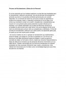 Proceso de Reclutamiento y Selección de Personal