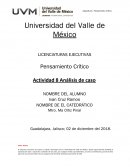 Análisis de caso, Pensamiento Critico Albert Einstein