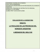 LA FISCALIDAD EN LAS PROVINCIAS DEL NOROESTE ARGENTINO A MEDIADOS DEL SIGLO XIX