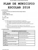 PLAN DE MUNICIPIO ESCOLAR 2018