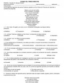 EXAMEN DE ESPAÑOL. TERCERO DE SECUNDARIA