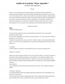 Análisis de la película “Mejor imposible “