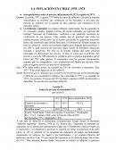 LA INFLACIÓN EN CHILE 1970 -1973