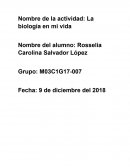 La biología en mi vida. Biología Ambiental