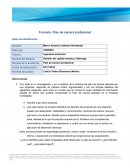 Formato: Plan de carrera profesional. Gestión del capital humano y liderazgo